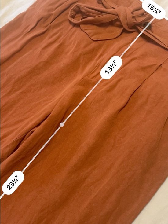 Madewell Rust High-Rise Paperbag Trousers with Tie Belt 10 - Picture 8 of 9